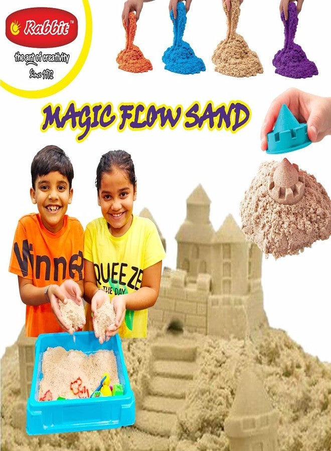 Rabbit Modelling Clay 8 Colors + Dough Bucket + Neon Slime 100g + Play Sand 100g Combo of 4 | Activity Set for Kids | Clay Slime Dough with Moulds, Roller & Cutter | Age 3+ - Image 5